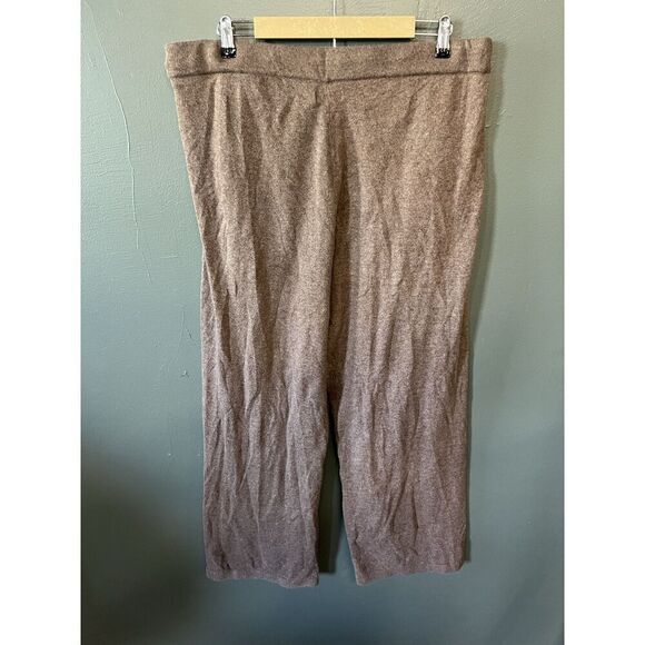 Gap Womens Brown Wide Leg Knit Pull On Sweatpants w/ Drawstring Size XL - Picture 2 of 3